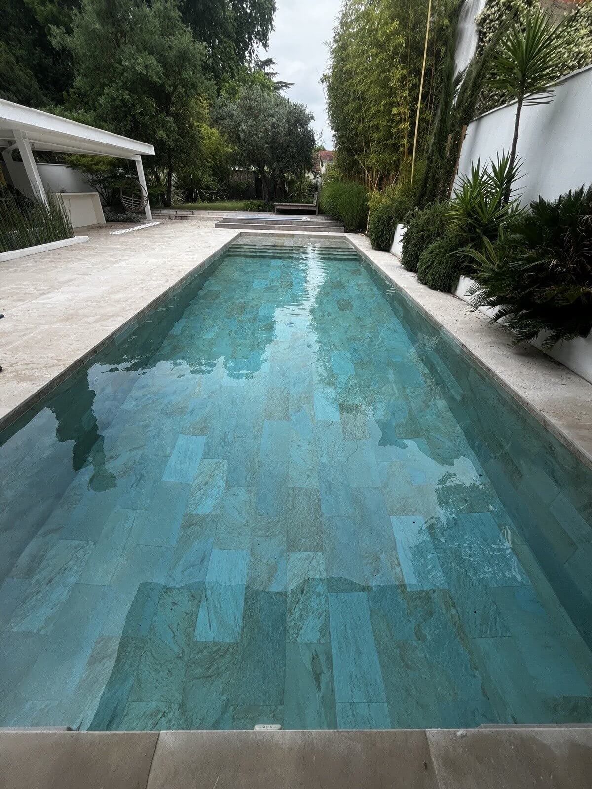 piscine électrolyse et volet