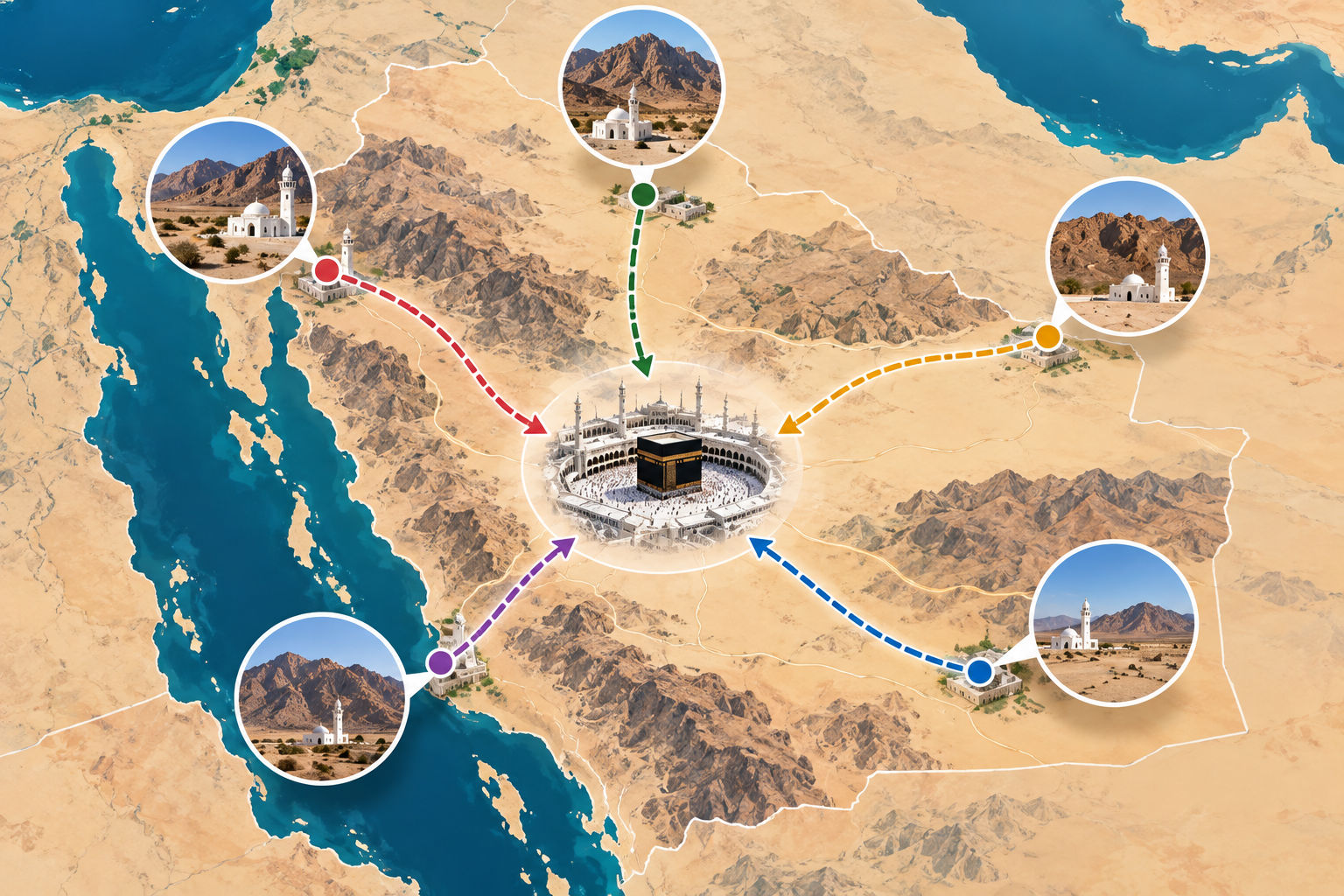 خريطة طرق مكة المقدسة