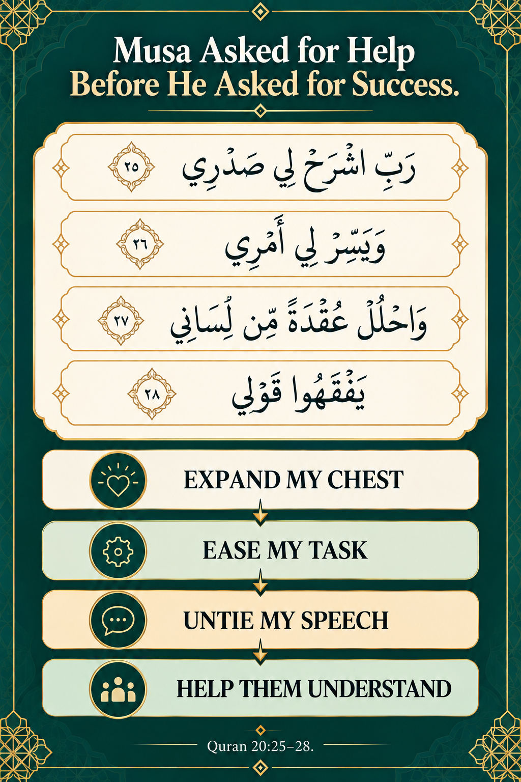 موسى طلب العون قبل النجاح
