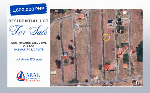 120 sqm Residential Lot in Southplains Executive Village, Dasmariñas, Cavite