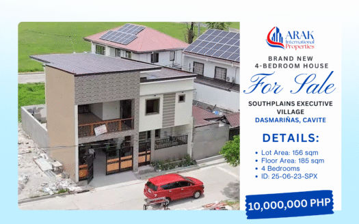 156 SQM Lot – Brand-New 4BR Modern House for Sale in South Plains Executive Village, Dasmariñas City