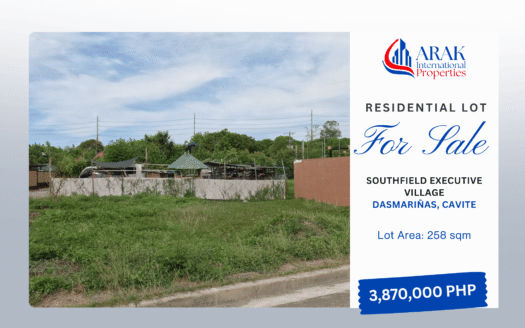 258 SQM Residential Lot for Sale in Southfield Executive Village, Dasmariñas, Cavite
