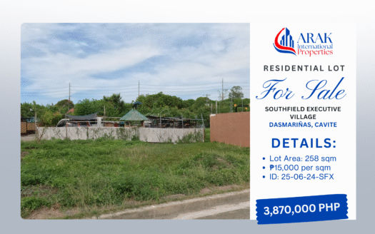 258 SQM Residential Lot for Sale in Southfield Executive Village, Dasmariñas, Cavite