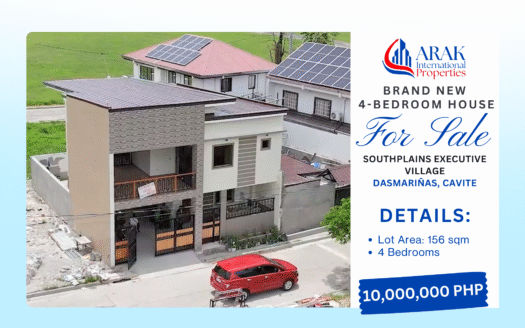 156 SQM Lot – Brand-New 4BR Modern House for Sale in South Plains Executive Village, Dasmariñas City