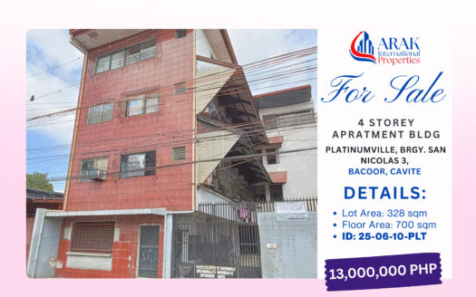 4-Storey Apartment Building in Platinumville, Bacoor, Cavite