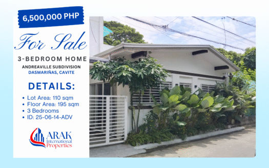 Spacious 3-Bedroom Home in Andreaville Subdivision, Dasmariñas, Cavite