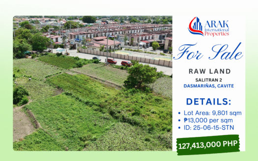 9,801 sqm Prime Vacant Raw Land in Salitran 2, Dasmariñas, Cavite
