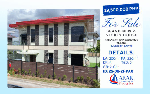 250 sqm Brand-New 2-Storey Home in Pallas Athena Executive Village, Imus, Cavite
