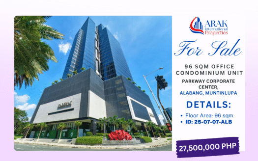 Premium 96 sqm Office Condominium Unit in Parkway Corporate Center, Alabang, Muntinlupa