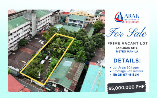 501 sqm Prime Vacant Lot in San Juan City, Metro Manila