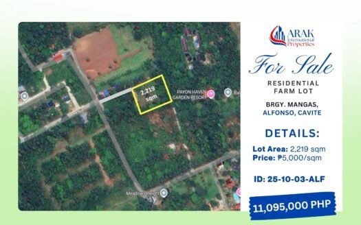 2,219 sqm Residential Farm Lot in Alfonso, Cavite 🌿