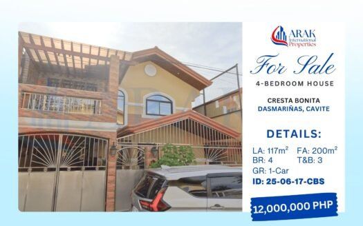 Precious 4-Bedroom Home in Cresta Bonita Subdivision, Salitran 2, Dasmariñas City, Cavite