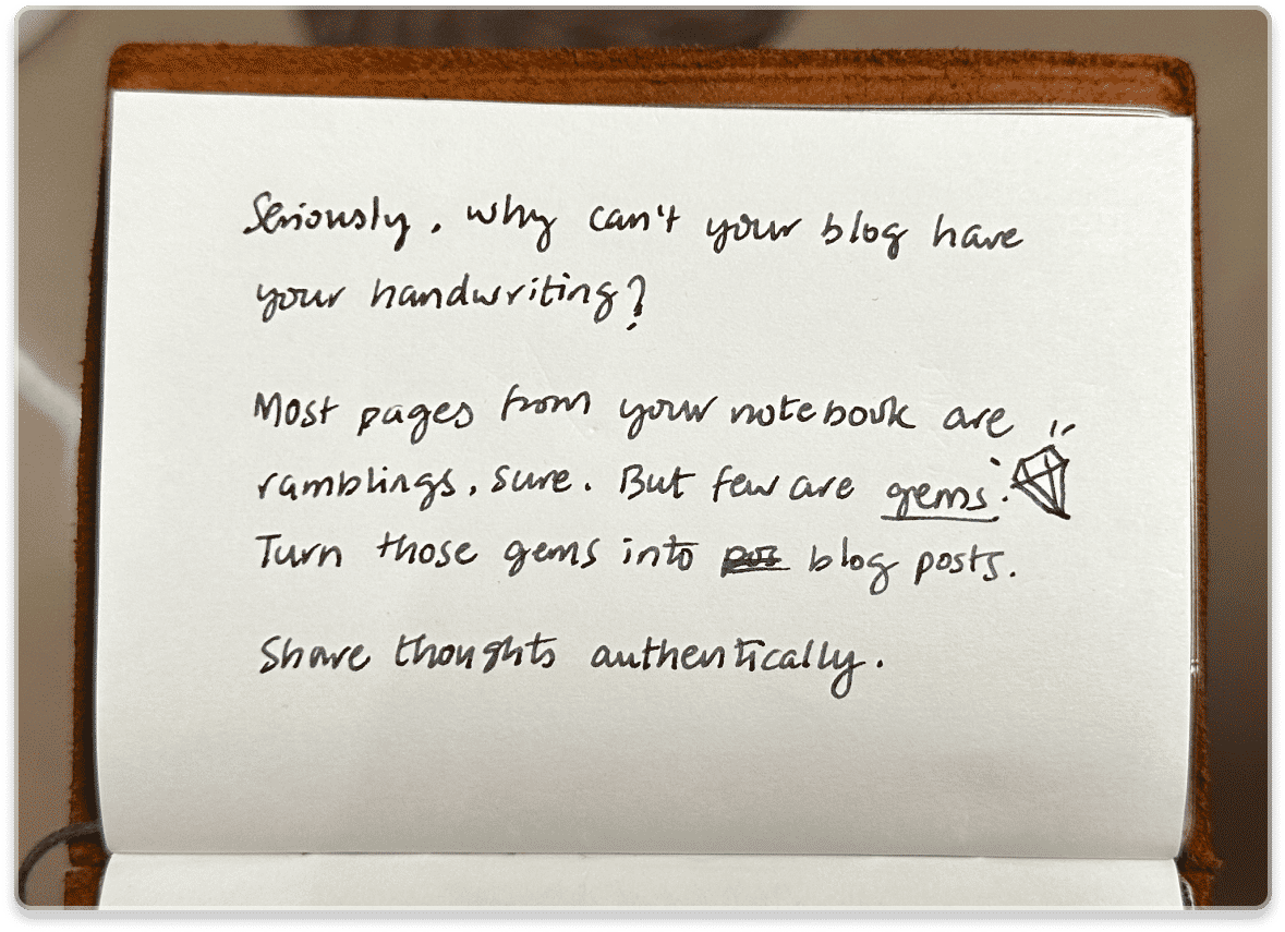 a page from a notebook