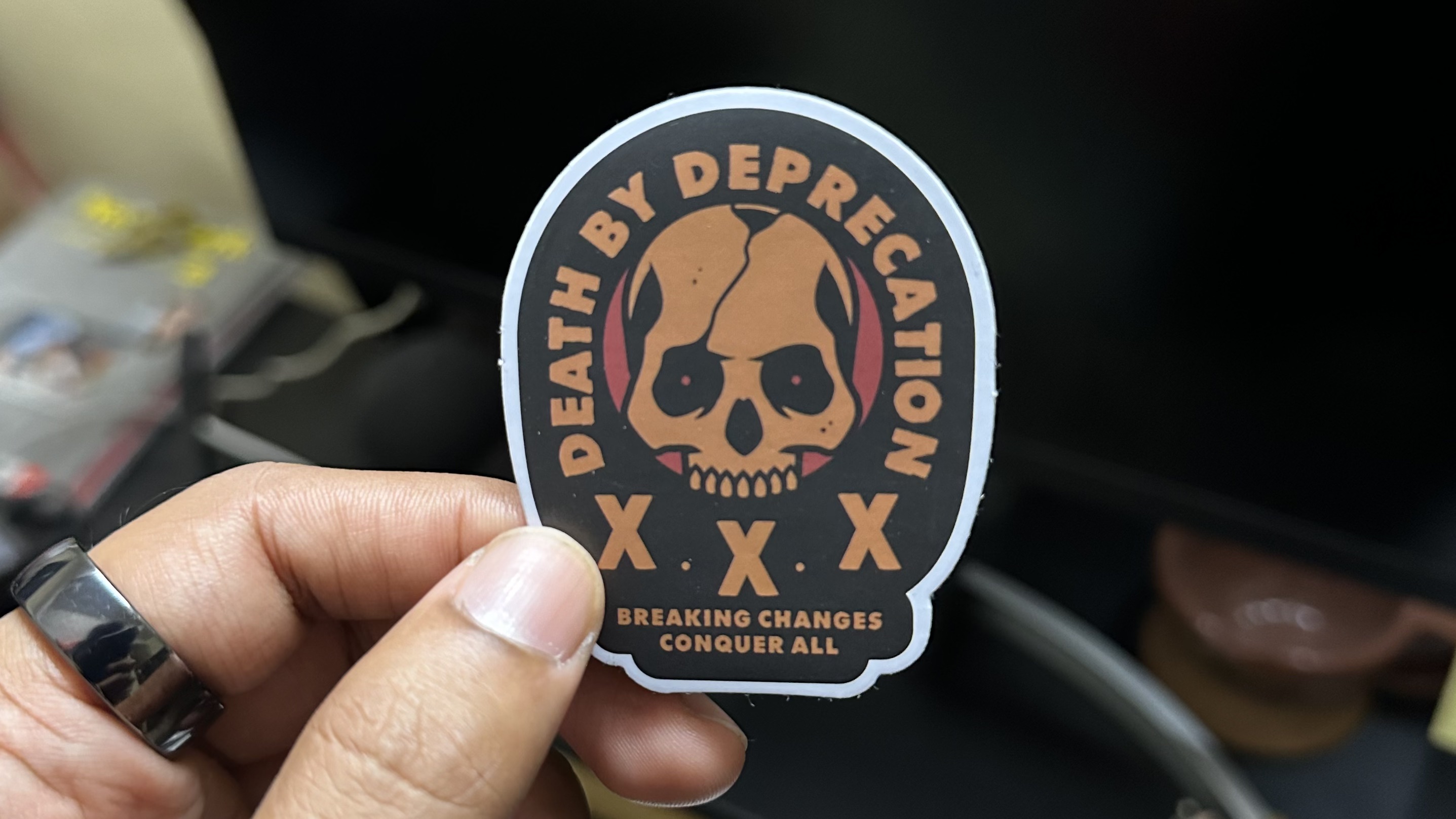 death by deprecation sticker