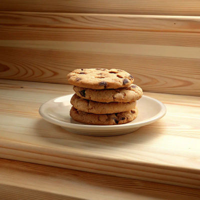 Assorted chip cookies on a plate