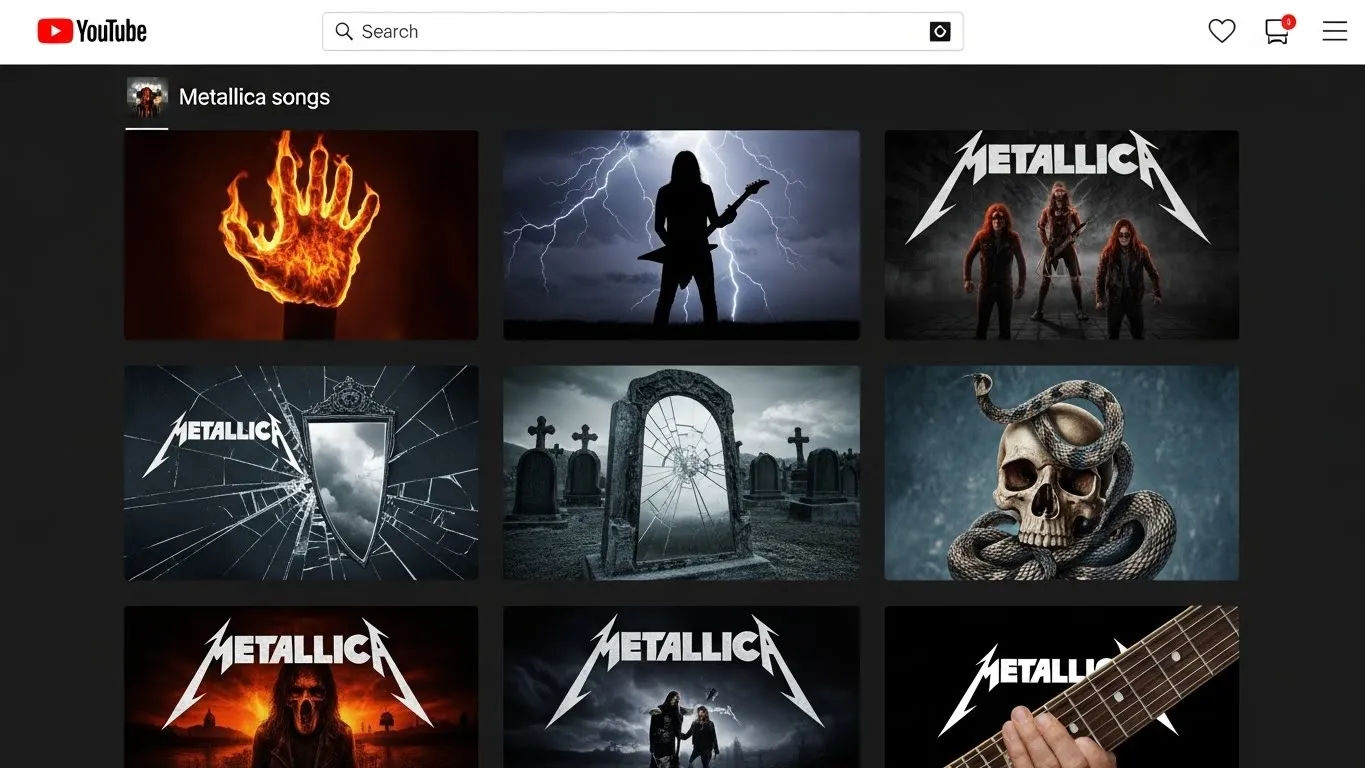 metallica songs on youtube