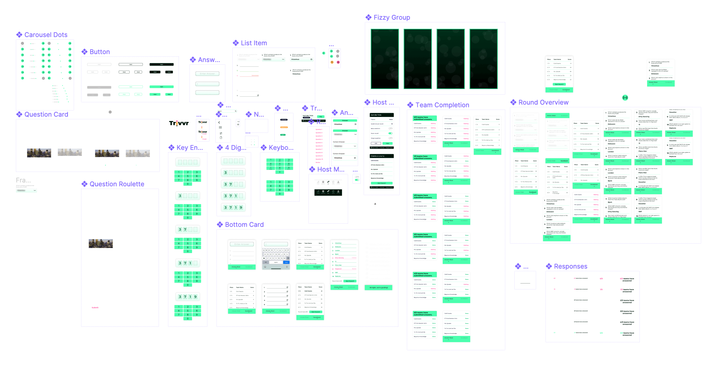 Trivvr: Interactive Components