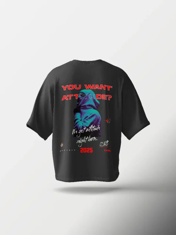 Got Attitude Oversized Streetwear T-Shirt – Black