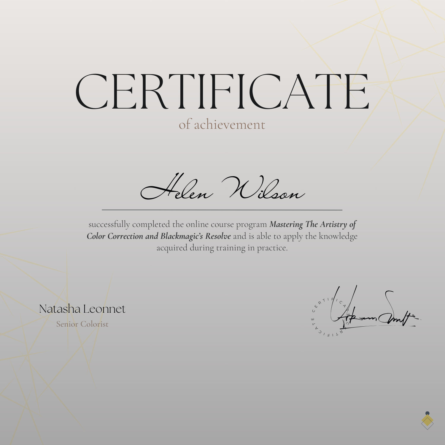 Certificate