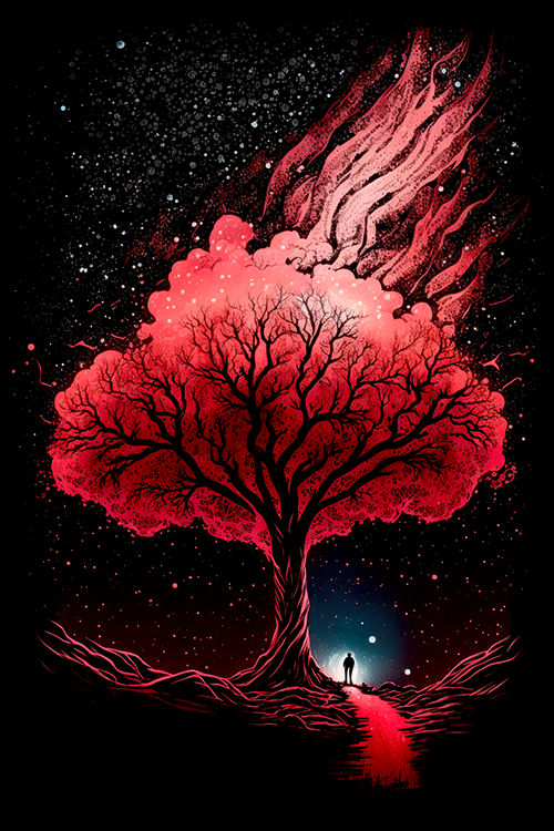 Burning tree