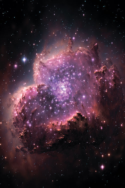 Purple star cluster