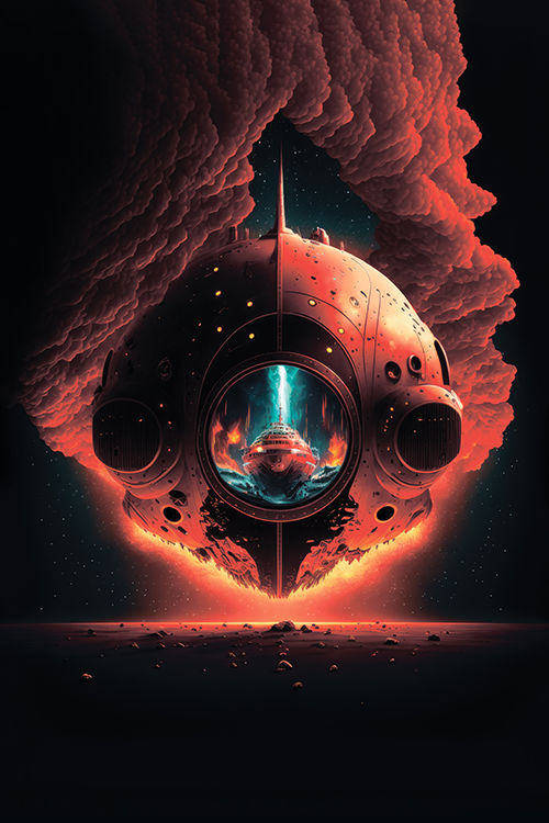 Red spaceship