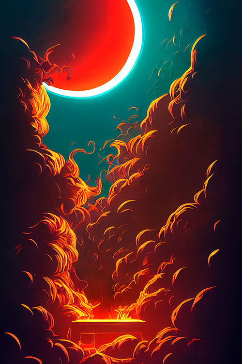 Red moon fire