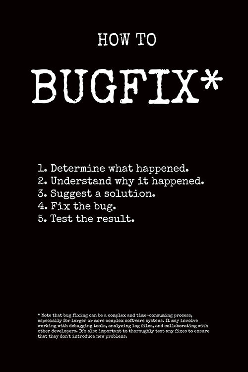 How to bugfix