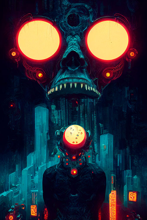 Dark Tech God With Acolyte