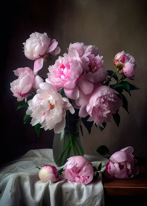 Elegant Pink Peonies Bouquet