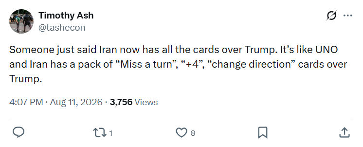 Timothy Ash: Someone just said Iran...