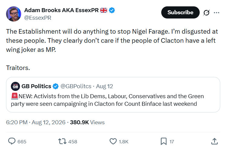 Adam Brooks: The Establishment will do anything to stop...