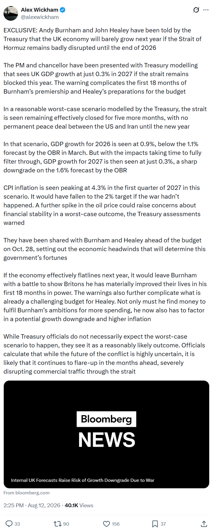 Alex Wickham: Andy Burnham and John Healey...