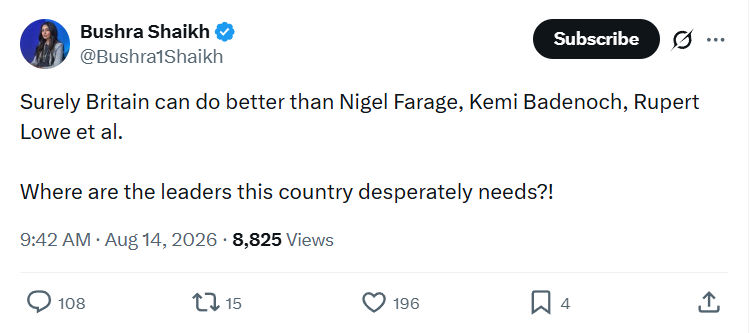 Bushra Shaikh: Surely Britain can do better...
