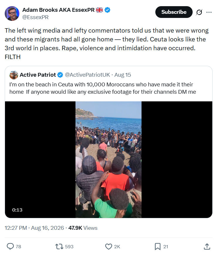 Adam Brooks: The left wing media...