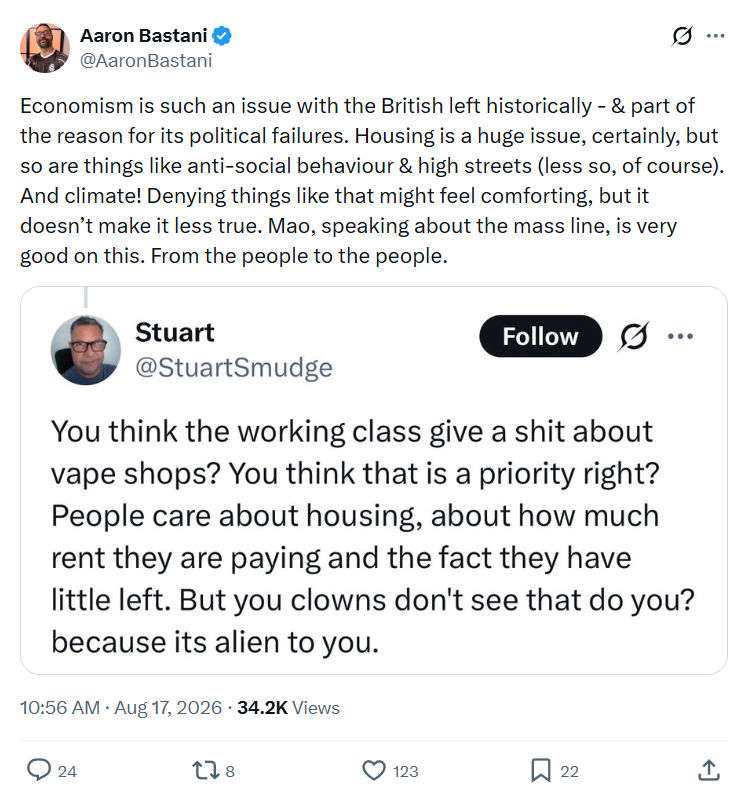 Aaron Bastani: Economism is such an issue...