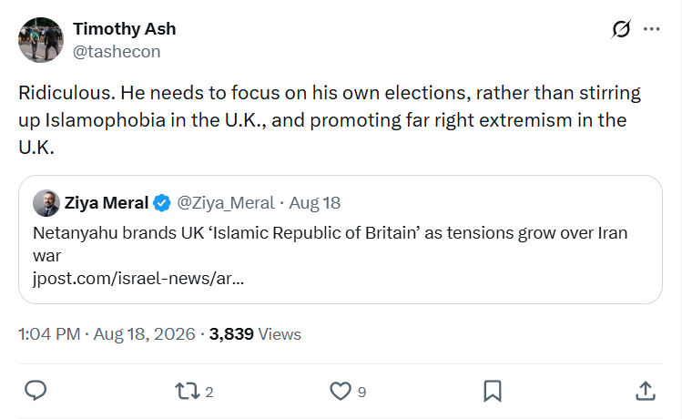 Timothy Ash: Ridiculous. He needs...