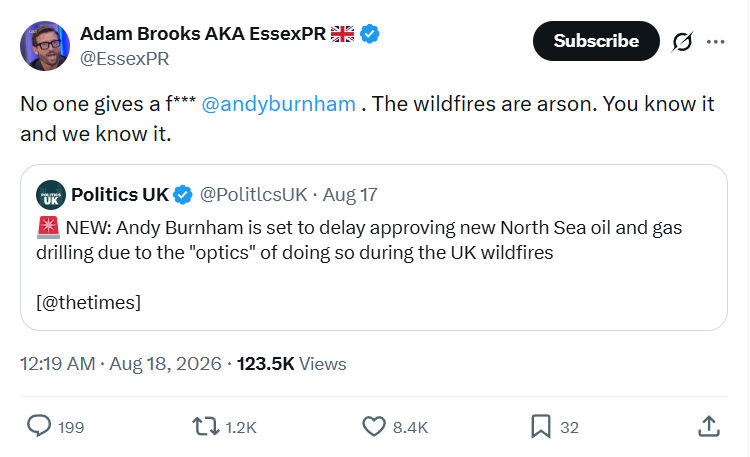 Adam Brooks: No one gives a f*** @andyburnham...