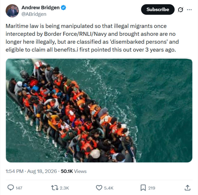 Andrew Bridgen: Maritime law is being manipulated...