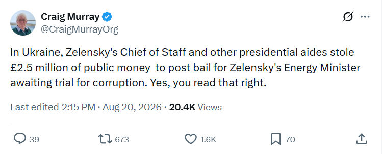 Craig Murray: In Ukraine, Zelensky's Chief of Staff...