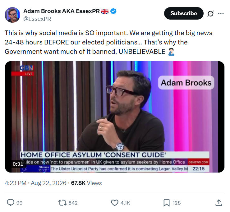 Adam Brooks: This is why social media...