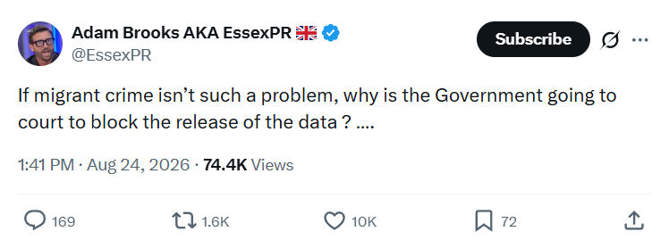 Adam Brooks: If migrant crime isn’t such a problem...