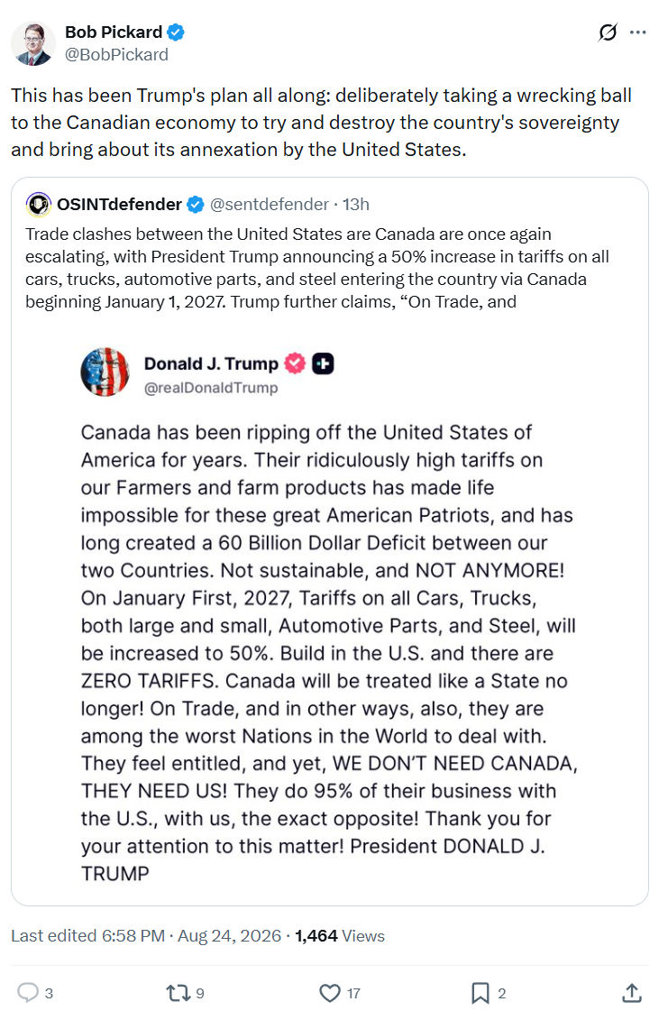 Bob Pickard: This has been Trump's plan...