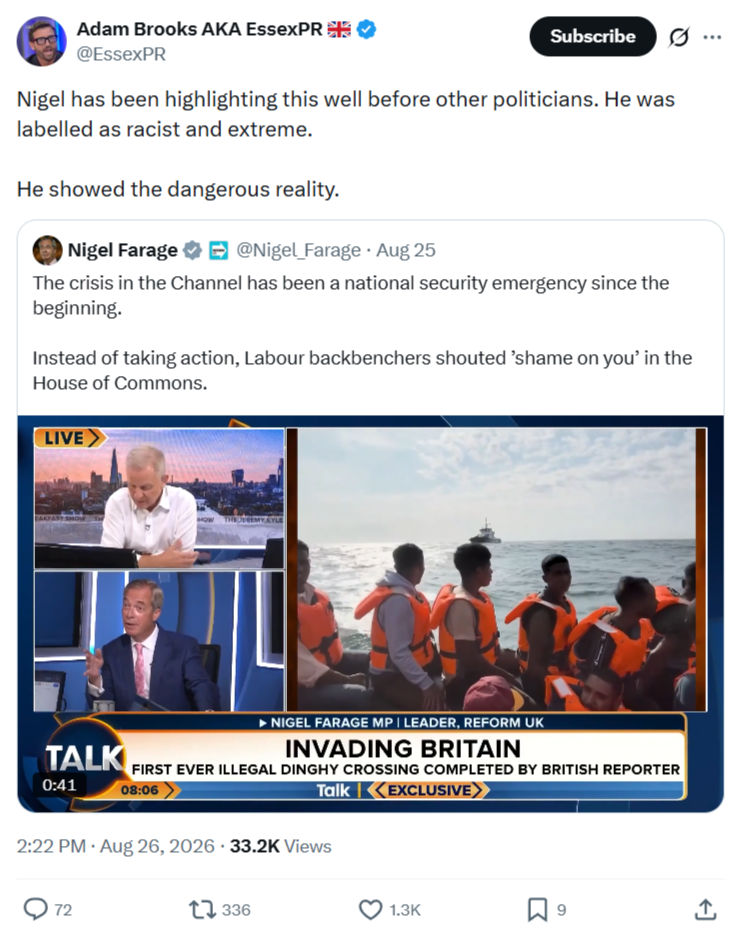 Adam Brooks: Nigel has been highlighting...