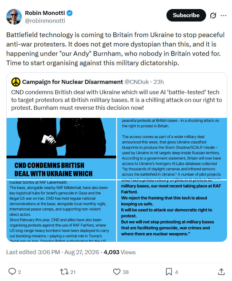 Robin Monotti: Battlefield technology is coming...