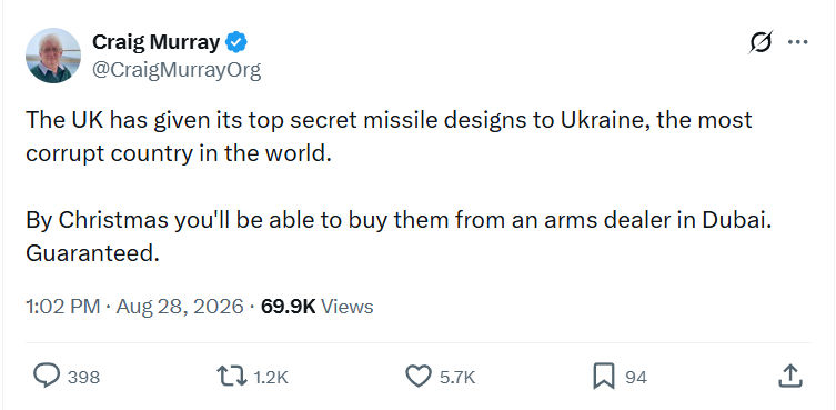 Craig Murray: The UK has given its top secret...