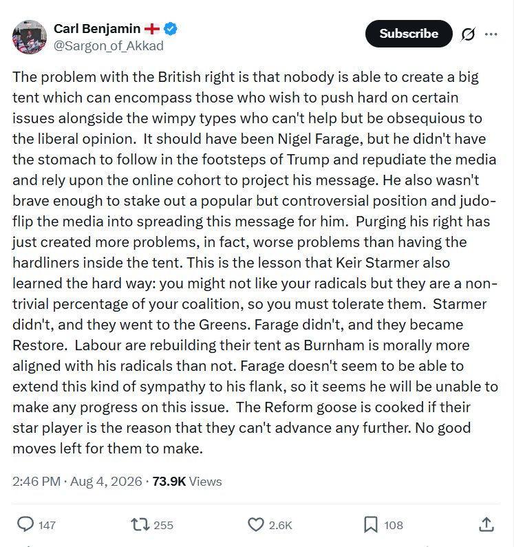 Carl Benjamin: The problem with the British right...