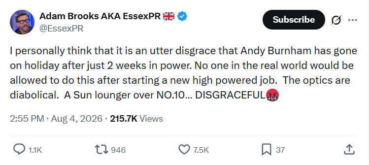 Adam Brooks: I personally think that...