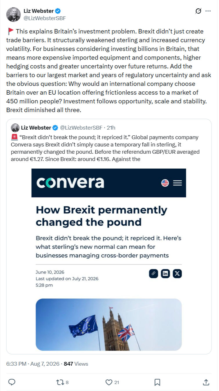 Liz Webster: This explains Britain’s investment problem...