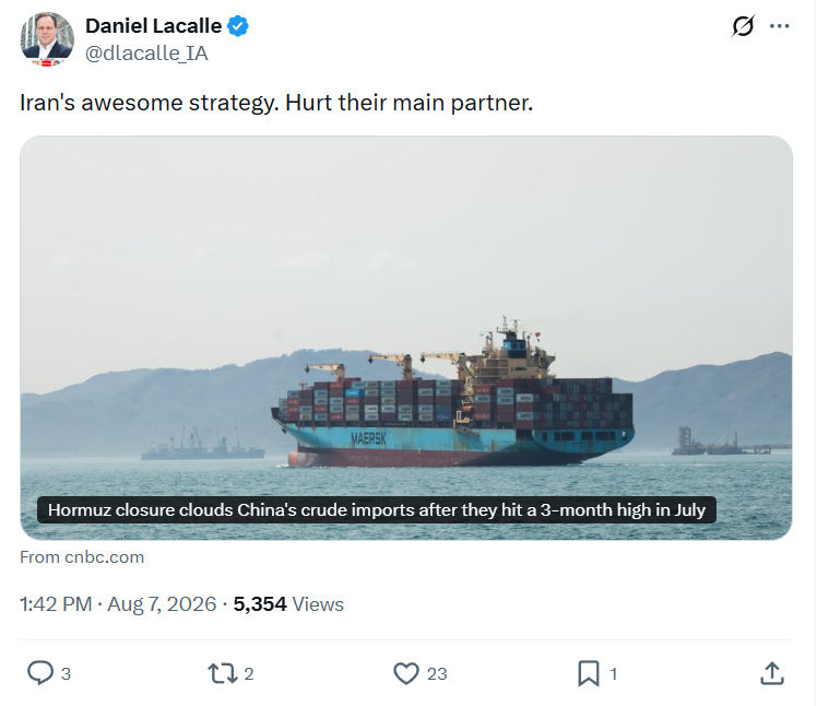 Daniel Lacalle: Iran's awesome strategy...